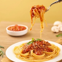 小熊驾到速食意大利面 番茄肉酱意面方便POPI5速食表粉通 粉方便面儿童意面(番茄3盒+牛肉1)215g*4盒