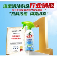 水卫士浴室清洁剂 玻璃清洁剂瓷砖浴缸水龙头花除水垢清洁剂除水卫仕 浴室清洁剂500g*2瓶